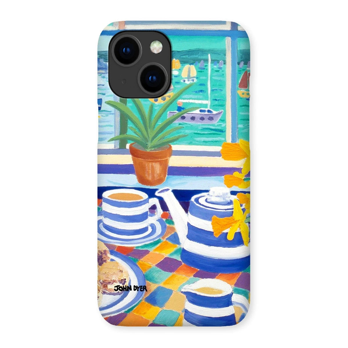 Snap Art Phone Case. Cornishware. Artist John Dyer. Cornwall Art Gallery John Dyer