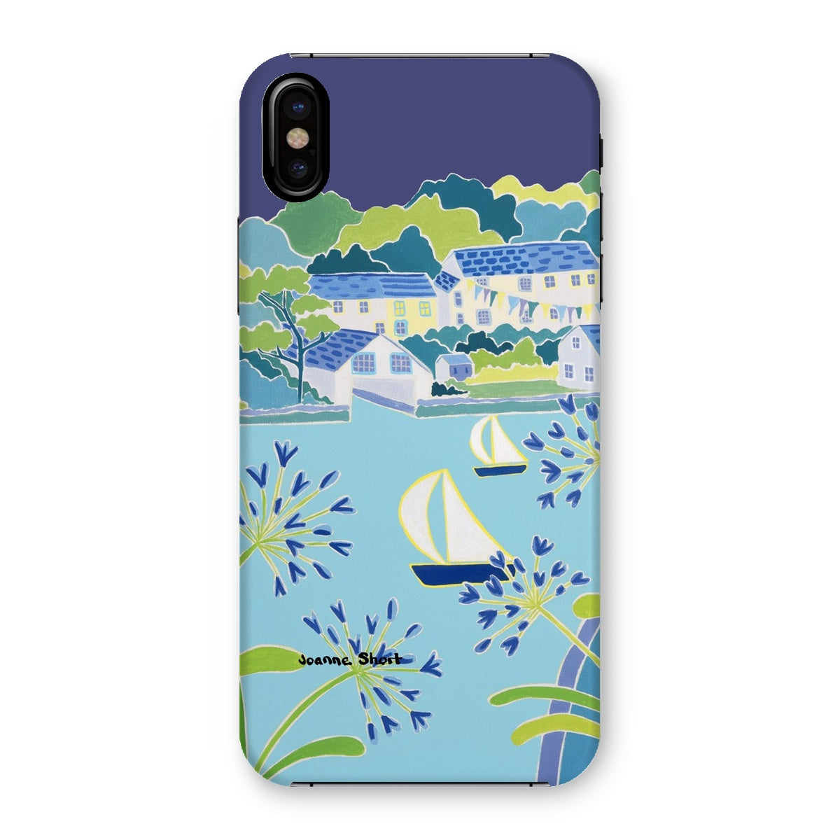 Snap Art Phone Case. Helford River & Village. Artist Joanne Short. Cornwall Art Gallery