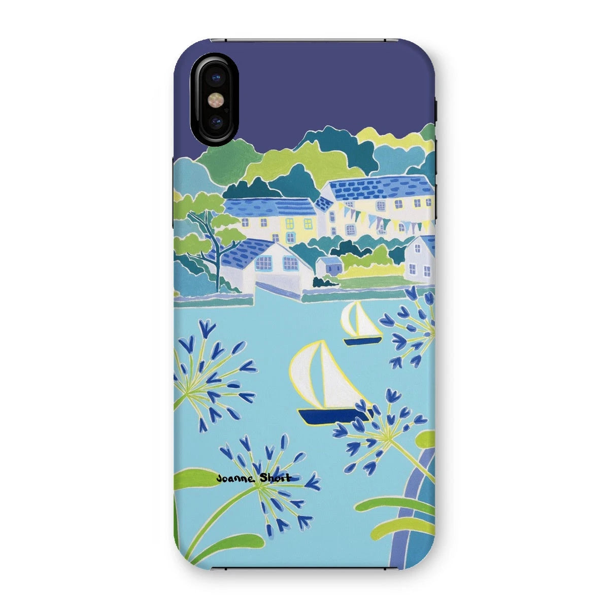 Snap Art Phone Case. Helford River & Village. Artist Joanne Short. Cornwall Art Gallery Joanne Short