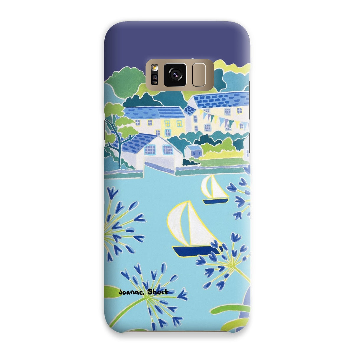 Snap Art Phone Case. Helford River & Village. Artist Joanne Short. Cornwall Art Gallery