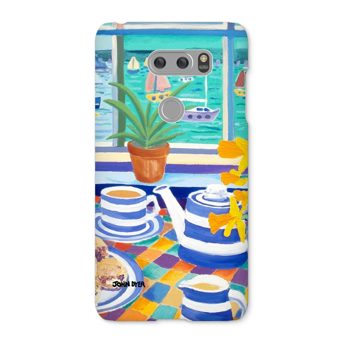 Snap Art Phone Case. Cornishware. Artist John Dyer. Cornwall Art Gallery John Dyer