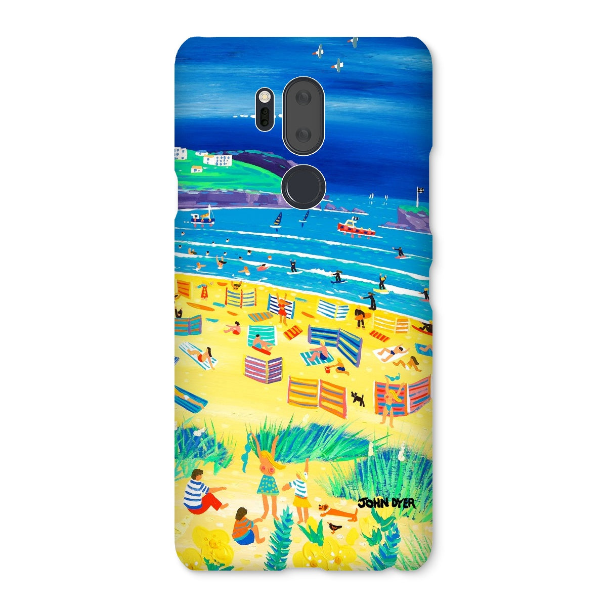 Snap Art Phone Case. Perranporth Beach. Artist John Dyer. Cornwall Art Gallery