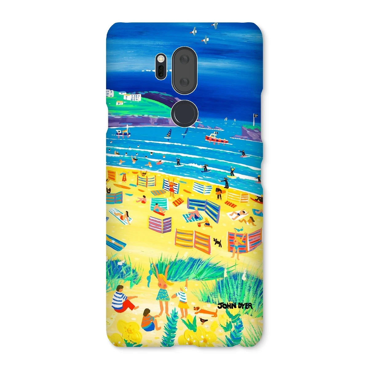 Snap Art Phone Case. Perranporth Beach. Artist John Dyer. Cornwall Art Gallery John Dyer
