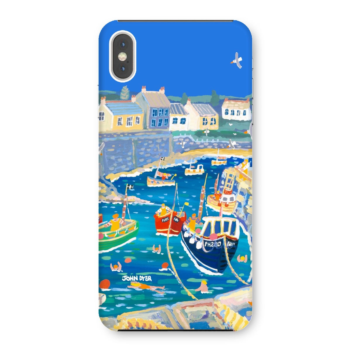 Snap Art Phone Case. Coverack Harbour. Artist John Dyer. Cornwall Art Gallery