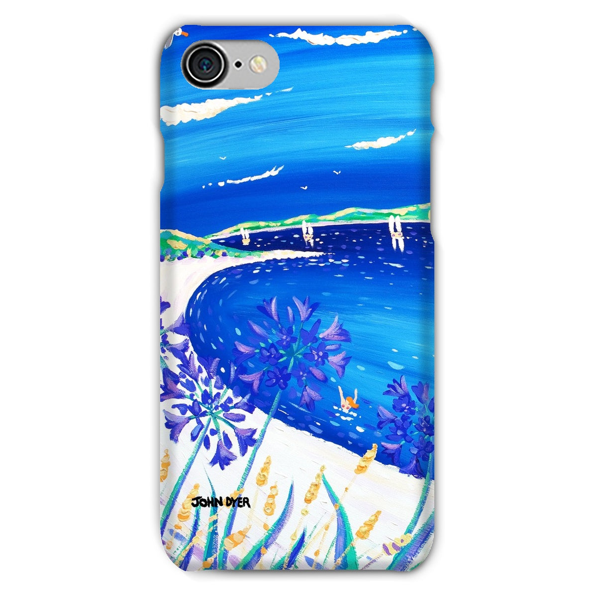 Snap Art Phone Case. Agapanthus Flowers, Tresco. Artist John Dyer. Cornwall Art Gallery.