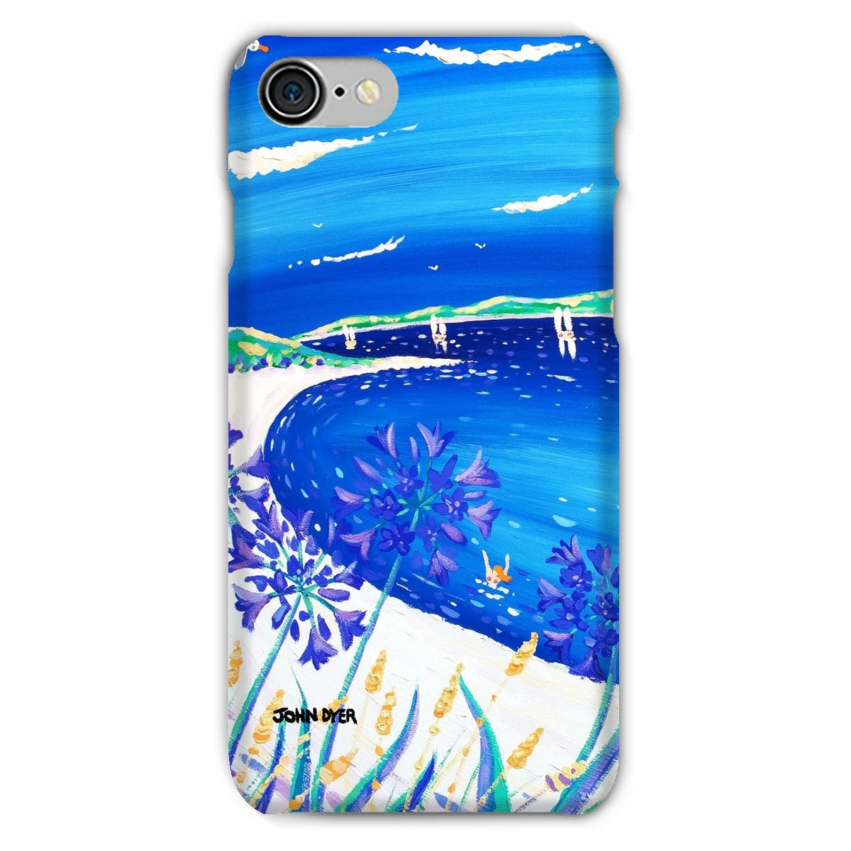 Snap Art Phone Case. Agapanthus Flowers, Tresco. Artist John Dyer. Cornwall Art Gallery. John Dyer