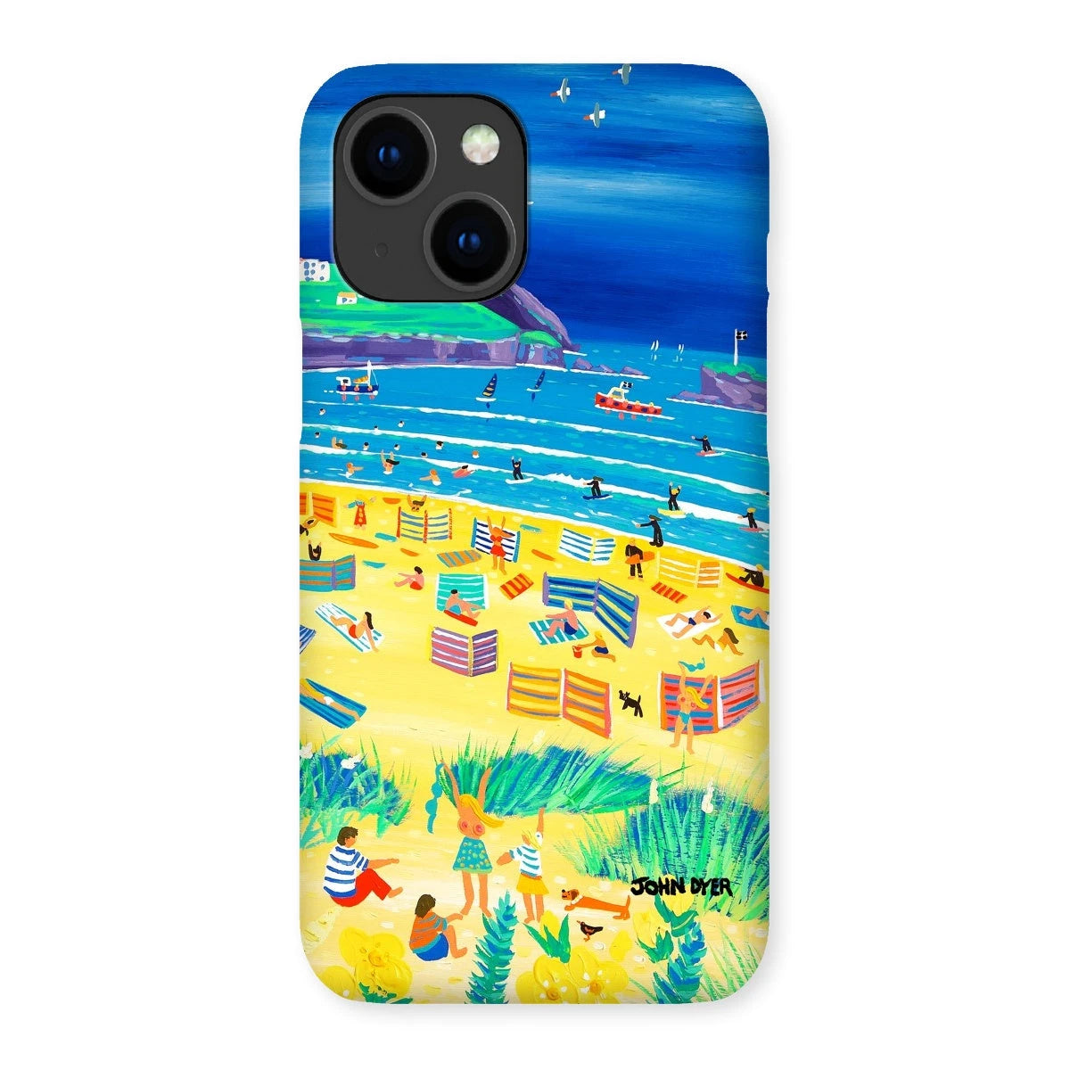 Snap Art Phone Case. Perranporth Beach. Artist John Dyer. Cornwall Art Gallery John Dyer