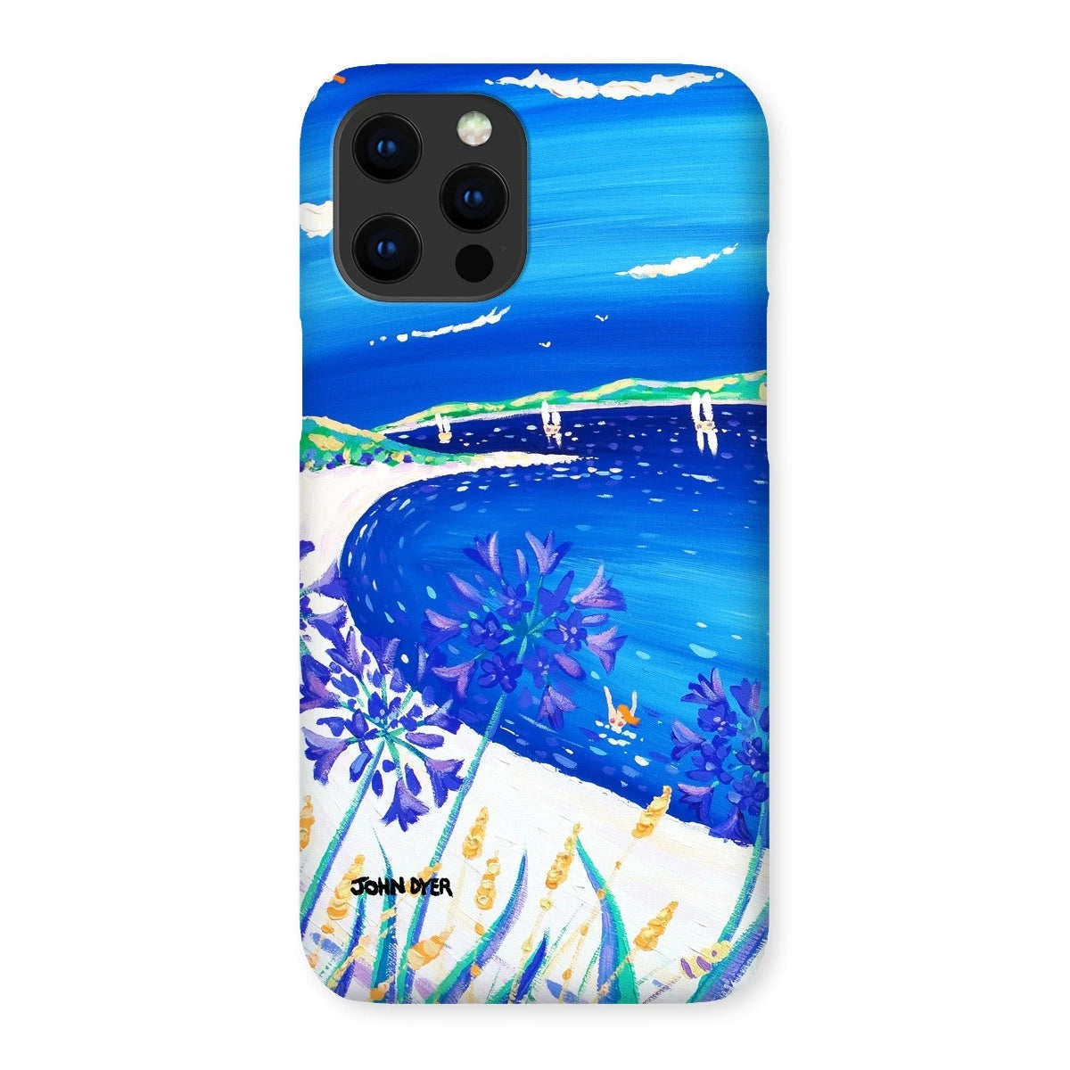 Snap Art Phone Case. Agapanthus Flowers, Tresco. Artist John Dyer. Cornwall Art Gallery. John Dyer