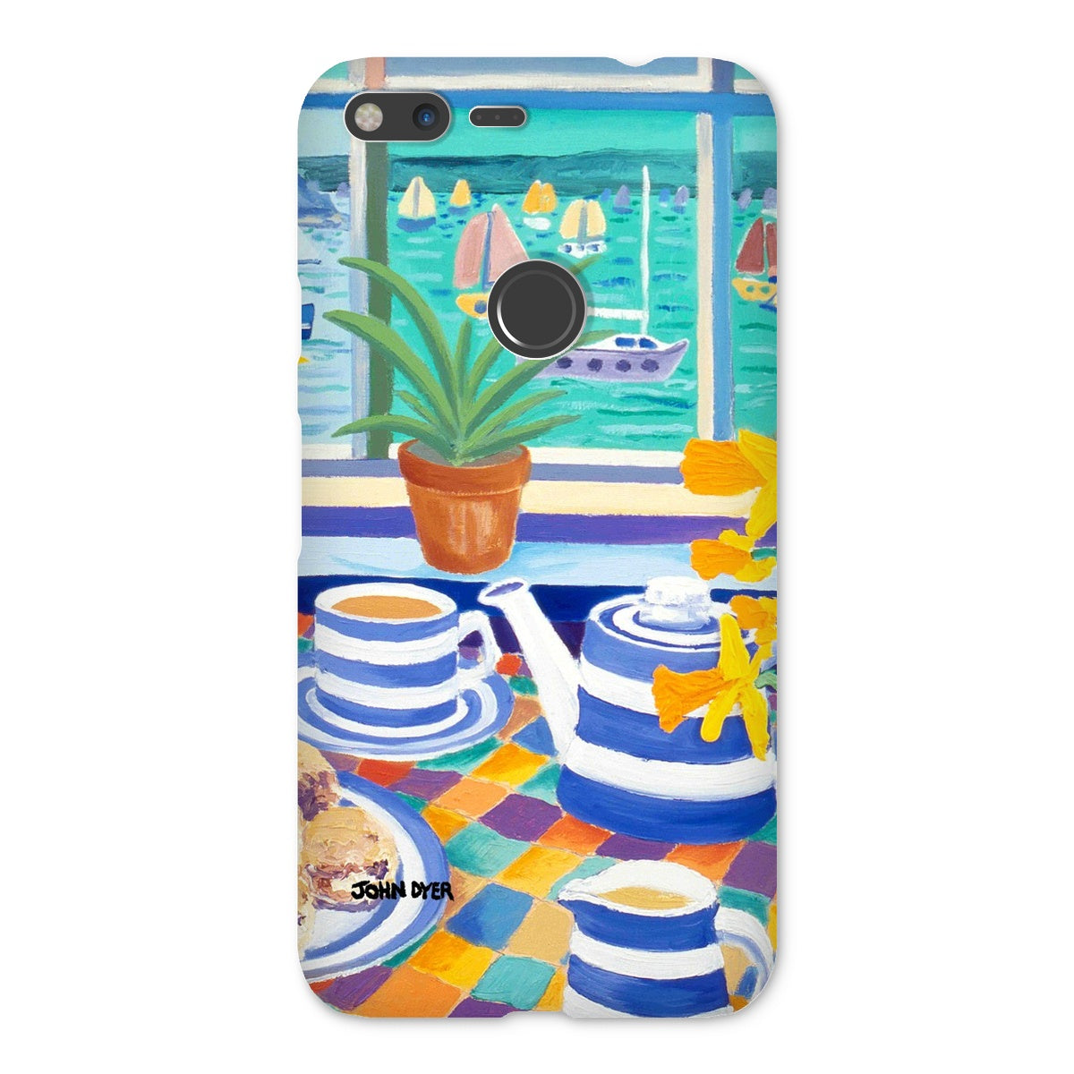 Snap Art Phone Case. Cornishware. Artist John Dyer. Cornwall Art Gallery