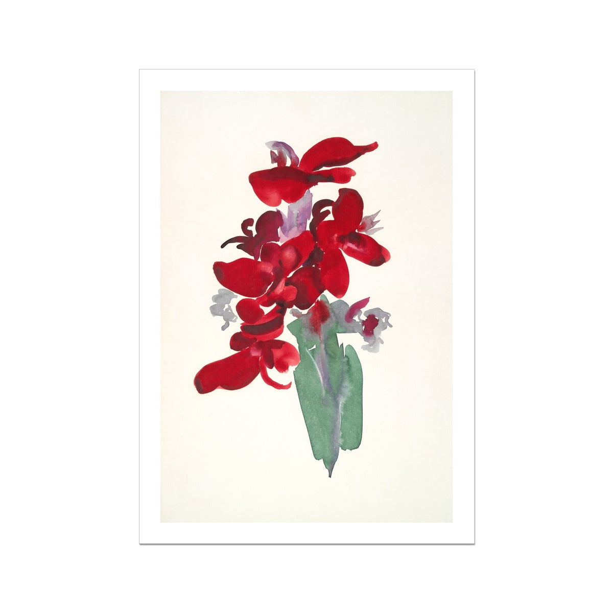 Red Canna by Georgia O’Keeffe. Open Edition Garden Fine Art Print. Historic Art