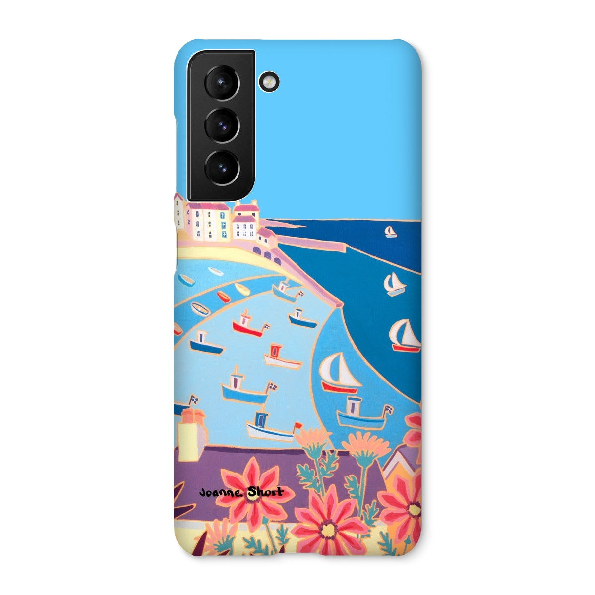 Snap Art Phone Case. St Ives Harbour. Artist Joanne Short. Cornwall Art Gallery