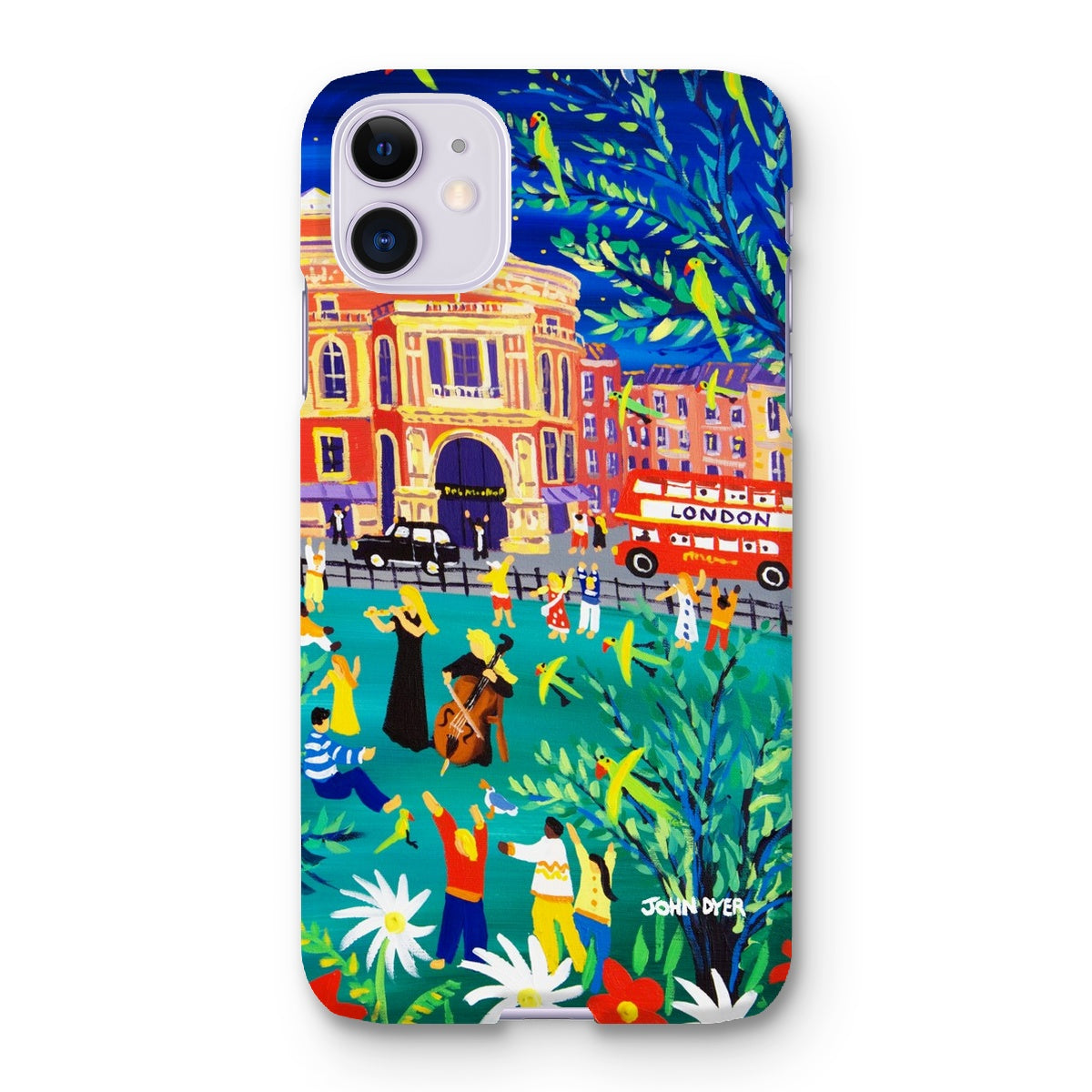 Snap Art Phone Case. Royal Albert Hall, Hyde park, London. Musicians. Artist John Dyer. Cornwall Art Gallery