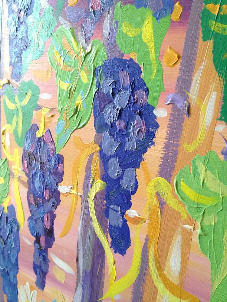 Original Painting by John Dyer. Fields of Vines, Italy. John Dyer