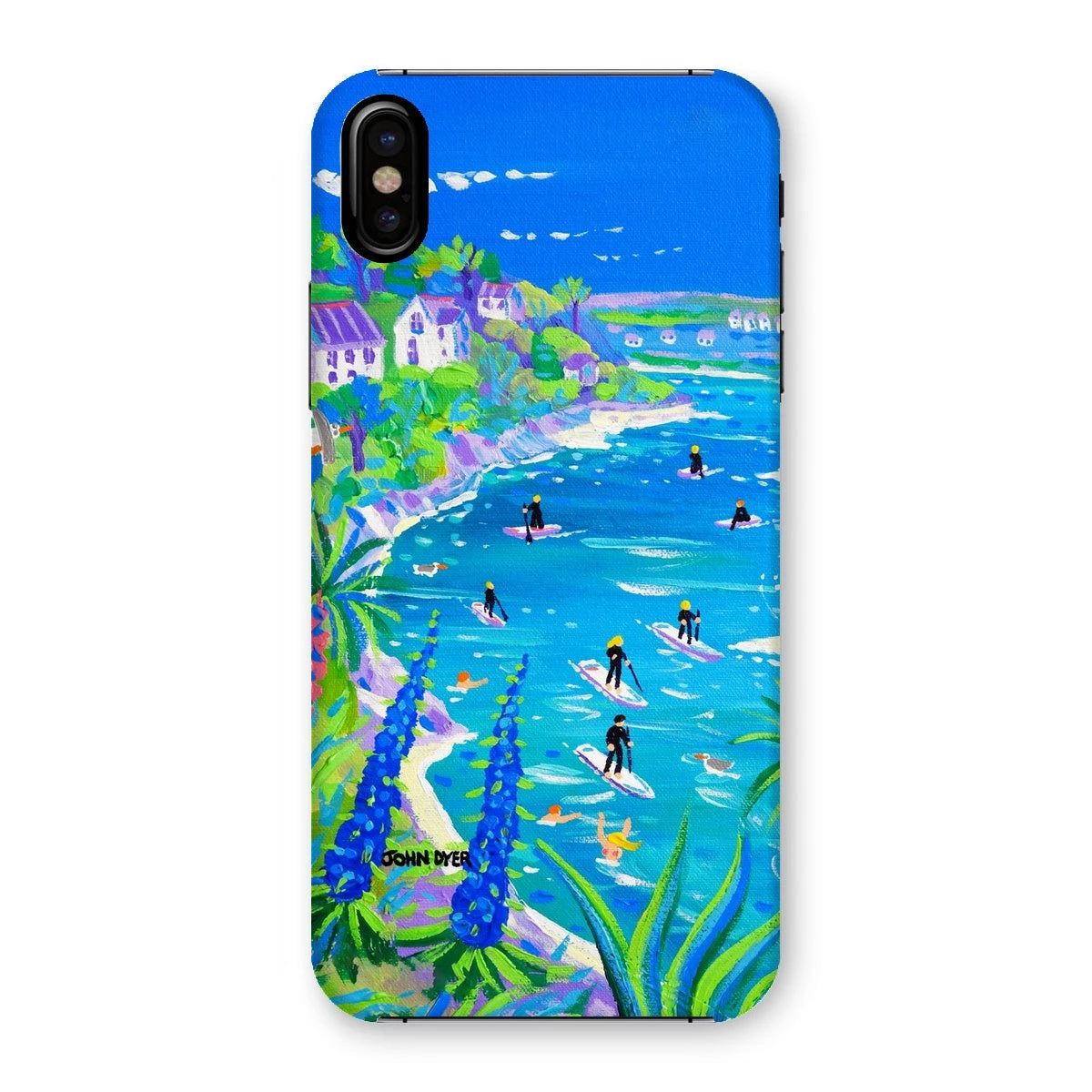 Snap Art Phone Case. SUP Paddleboarding, Gannel Estuary, Newquay. Artist John Dyer. Cornwall Art Gallery John Dyer