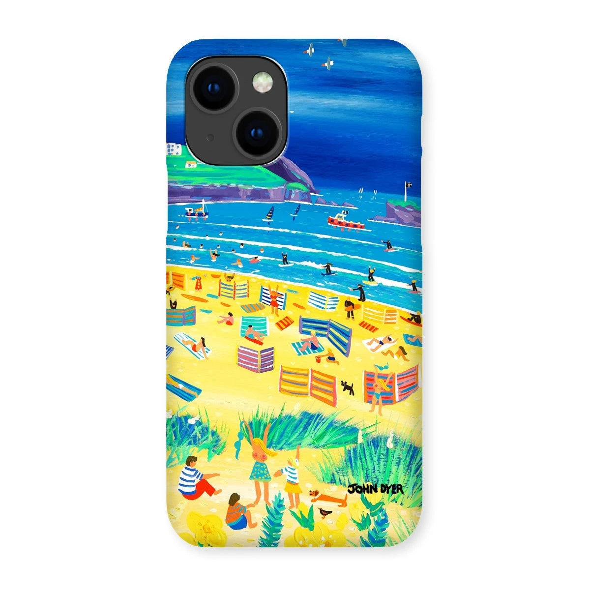Snap Art Phone Case. Perranporth Beach. Artist John Dyer. Cornwall Art Gallery John Dyer