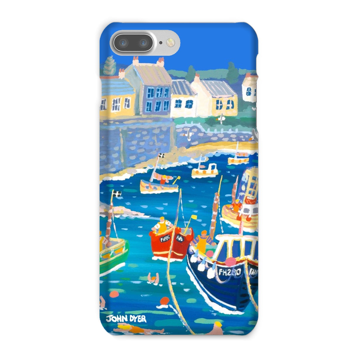Snap Art Phone Case. Coverack Harbour. Artist John Dyer. Cornwall Art Gallery