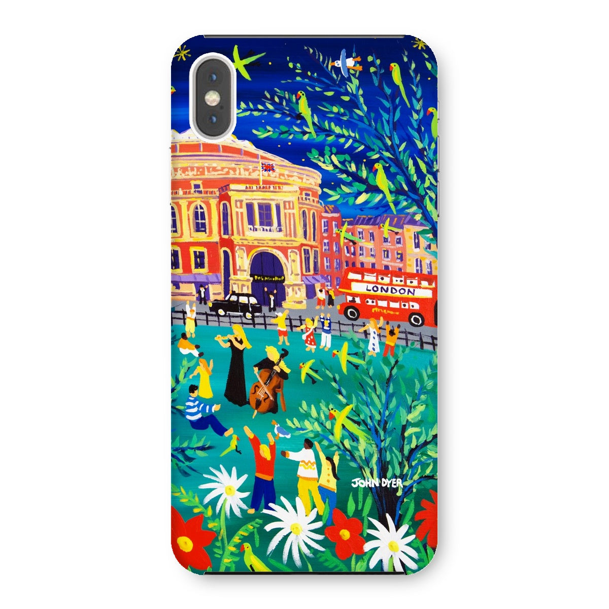 Snap Art Phone Case. Royal Albert Hall, Hyde park, London. Musicians. Artist John Dyer. Cornwall Art Gallery