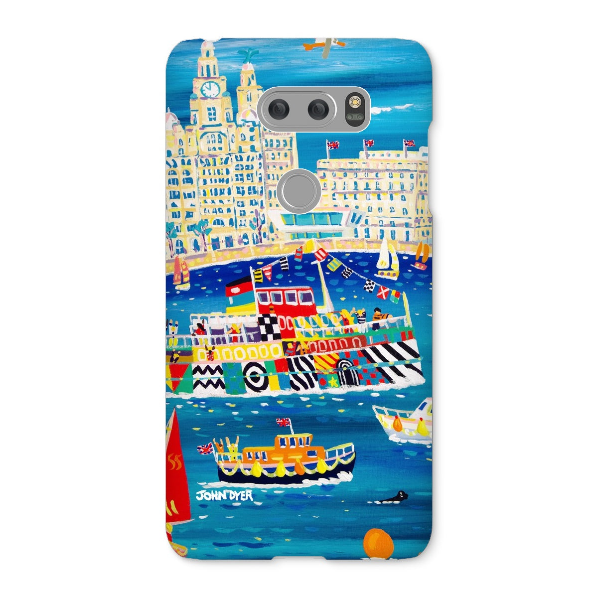 Snap Art Phone Case. Liverpool Mersey River Dazzle Ferry. Artist John Dyer. Cornwall Art Gallery
