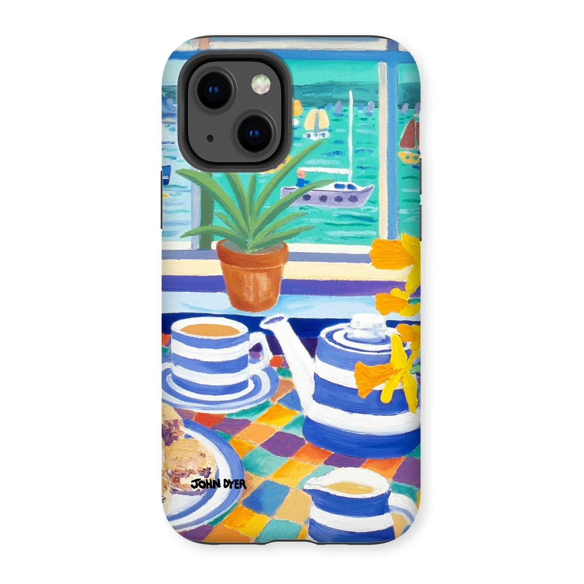 Tough Art Phone Case. Cornishware. Artist John Dyer. Cornwall Art Gallery John Dyer