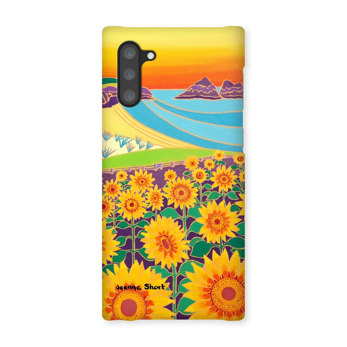 Snap Art Phone Case. Sunflowers, Holywell Bay. Artist Joanne Short. Cornwall Art Gallery Joanne Short