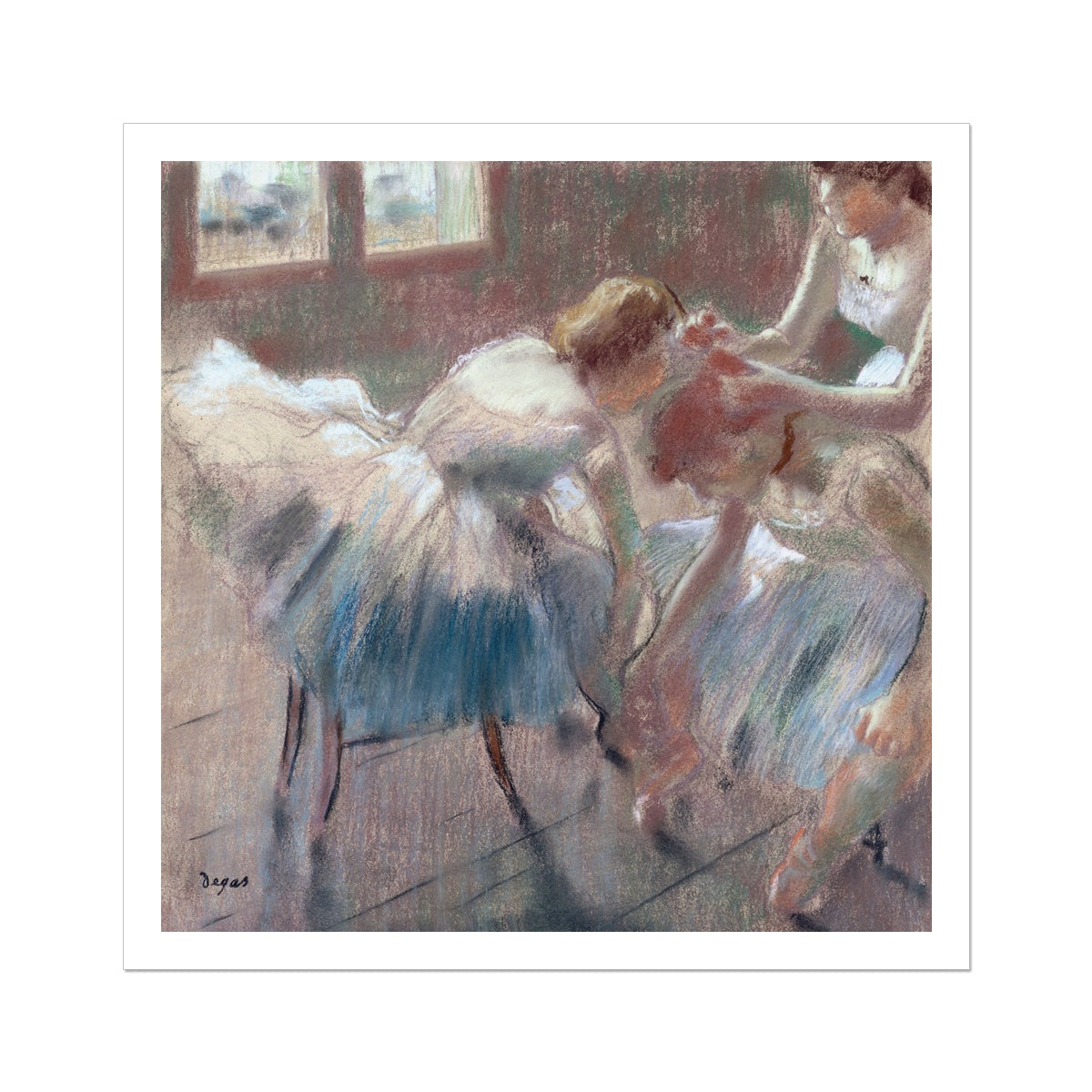'Three Dancers Preparing for Class' by Edgar Degas. Ballet Dancer Open Edition Fine Art Print. Historic Art Edgar Degas