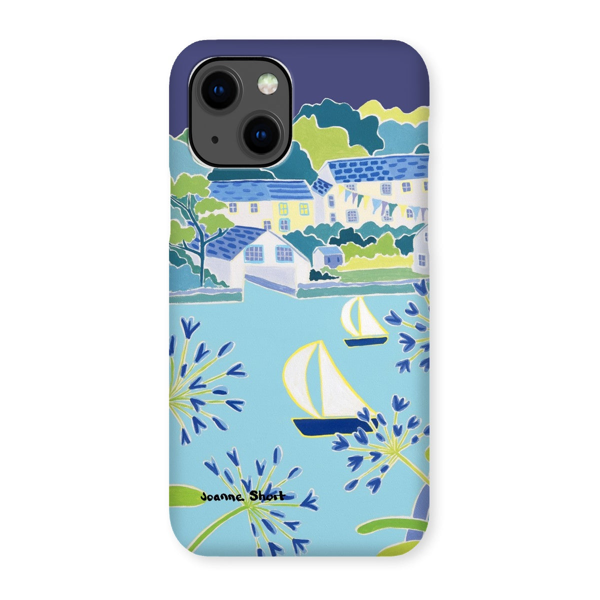 Snap Art Phone Case. Helford River & Village. Artist Joanne Short. Cornwall Art Gallery