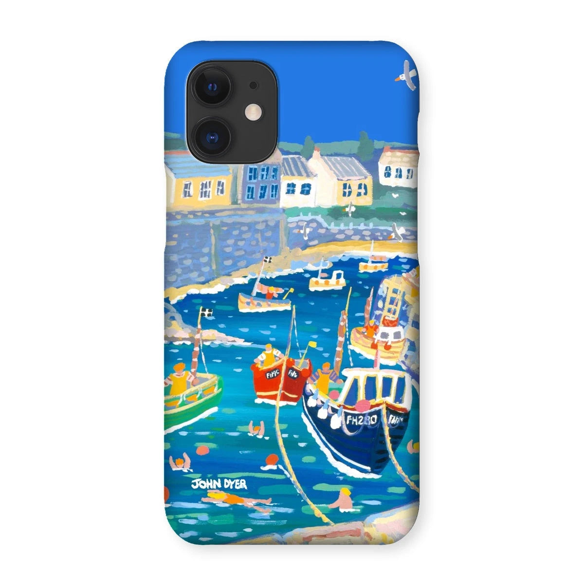 Snap Art Phone Case. Coverack Harbour. Artist John Dyer. Cornwall Art Gallery John Dyer