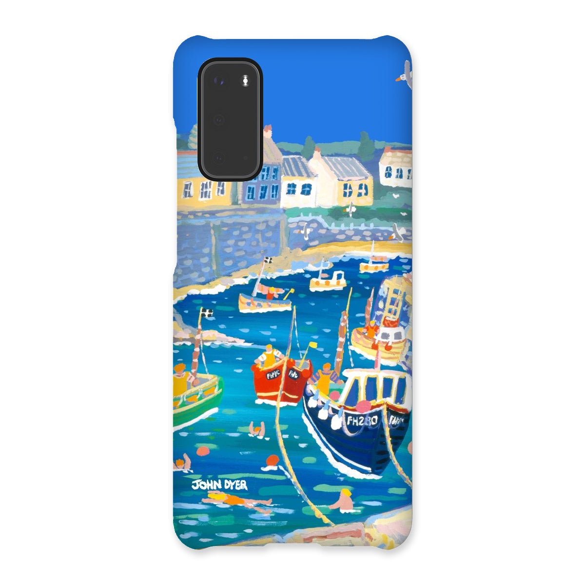 Snap Art Phone Case. Coverack Harbour. Artist John Dyer. Cornwall Art Gallery