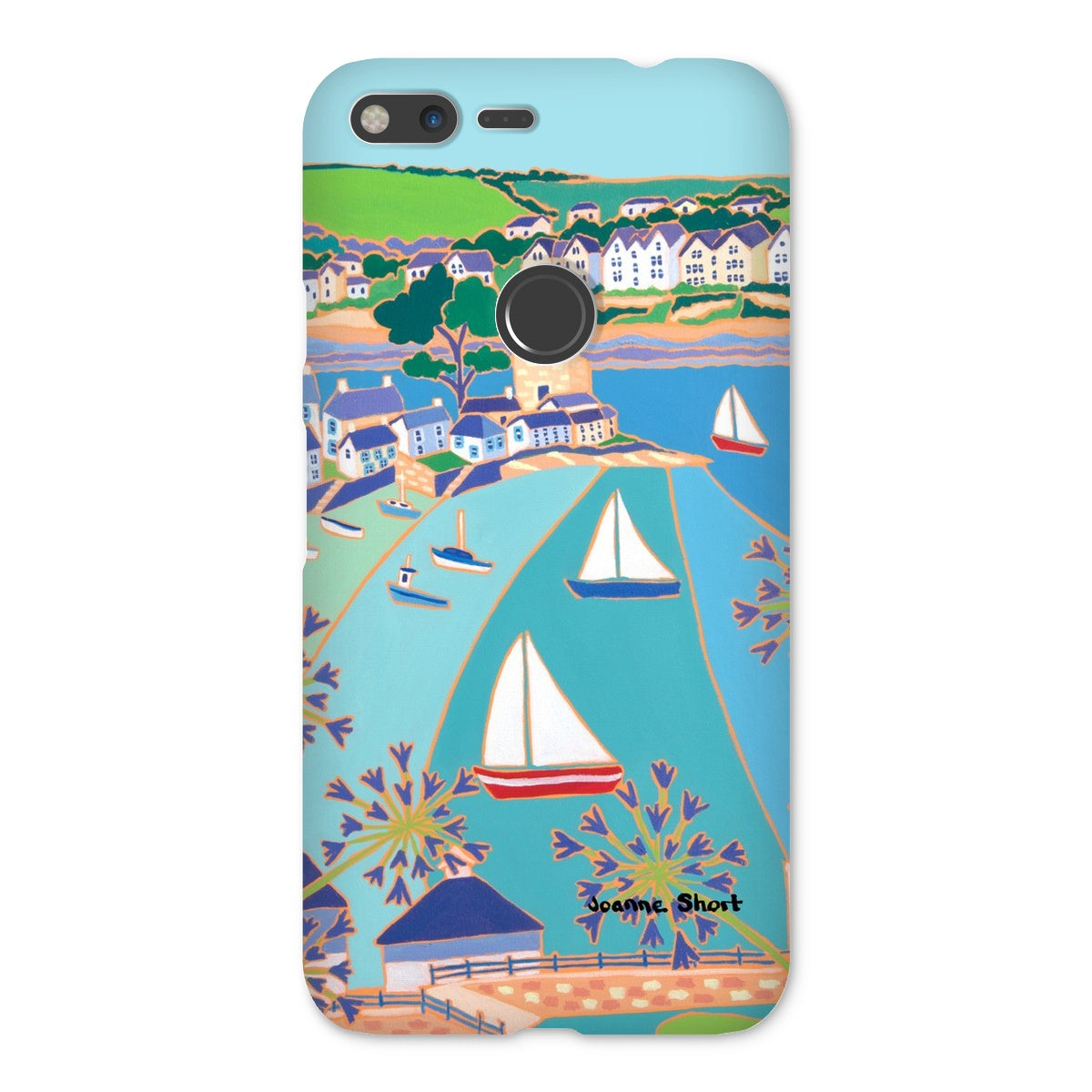 Snap Art Phone Case. Polruan & Fowey River. Artist Joanne Short. Cornwall Art Gallery
