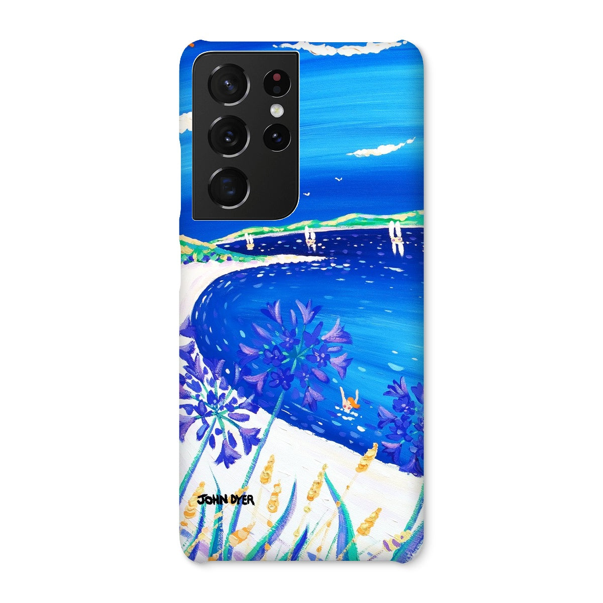 Snap Art Phone Case. Agapanthus Flowers, Tresco. Artist John Dyer. Cornwall Art Gallery.