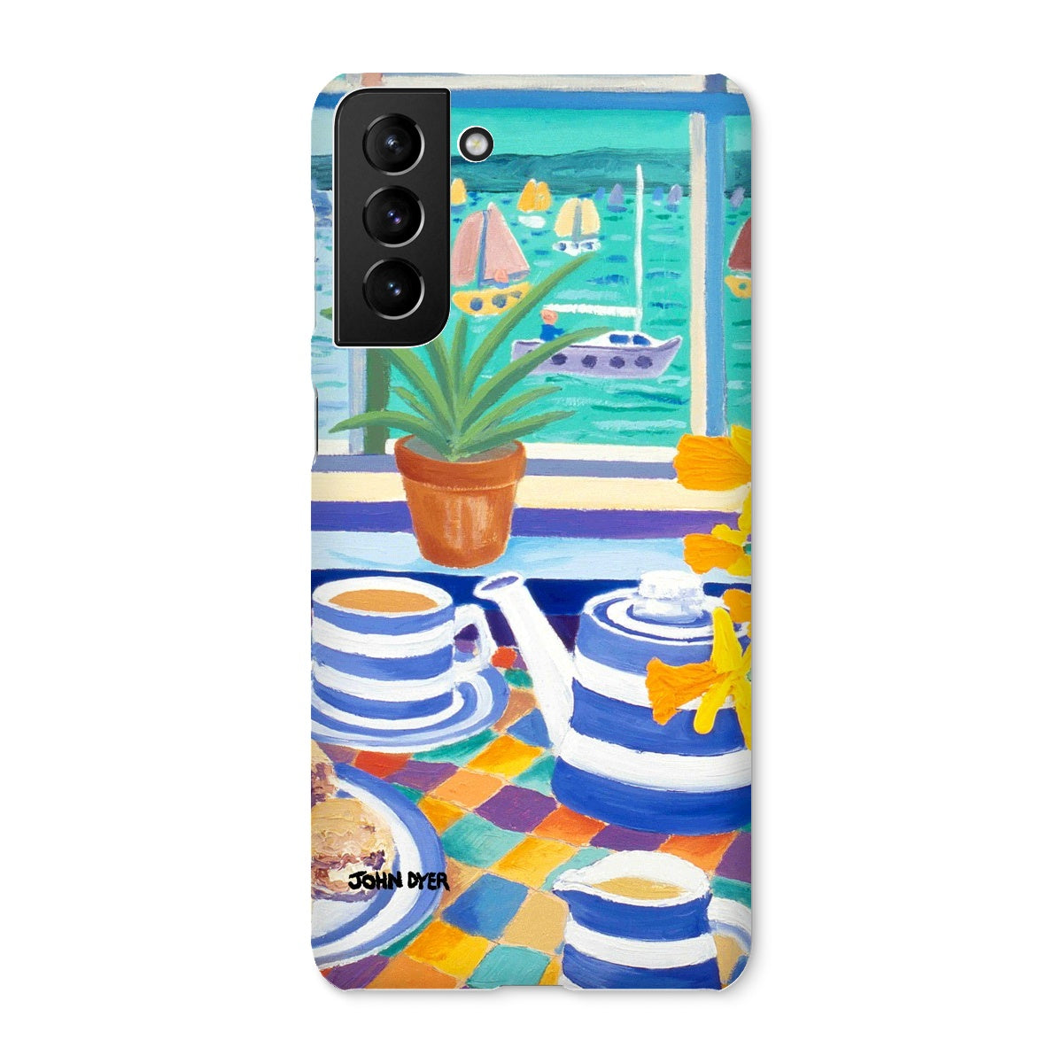 Snap Art Phone Case. Cornishware. Artist John Dyer. Cornwall Art Gallery