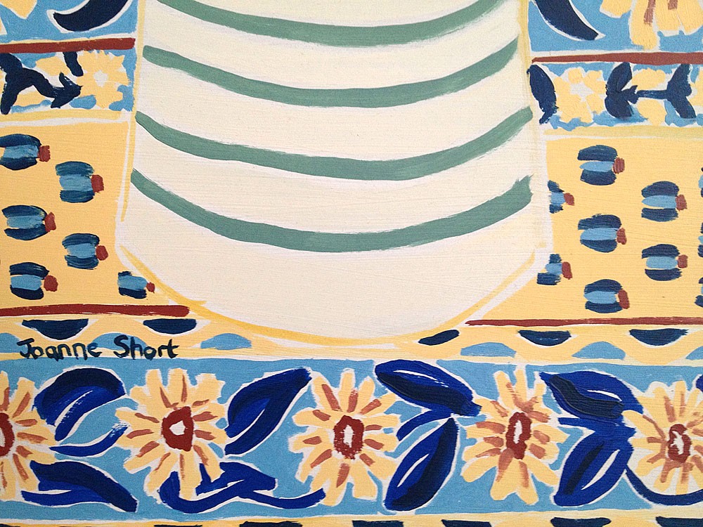 Original Painting by Joanne Short. Provençal Flowers. Daisies and Grasses. Provence, France.