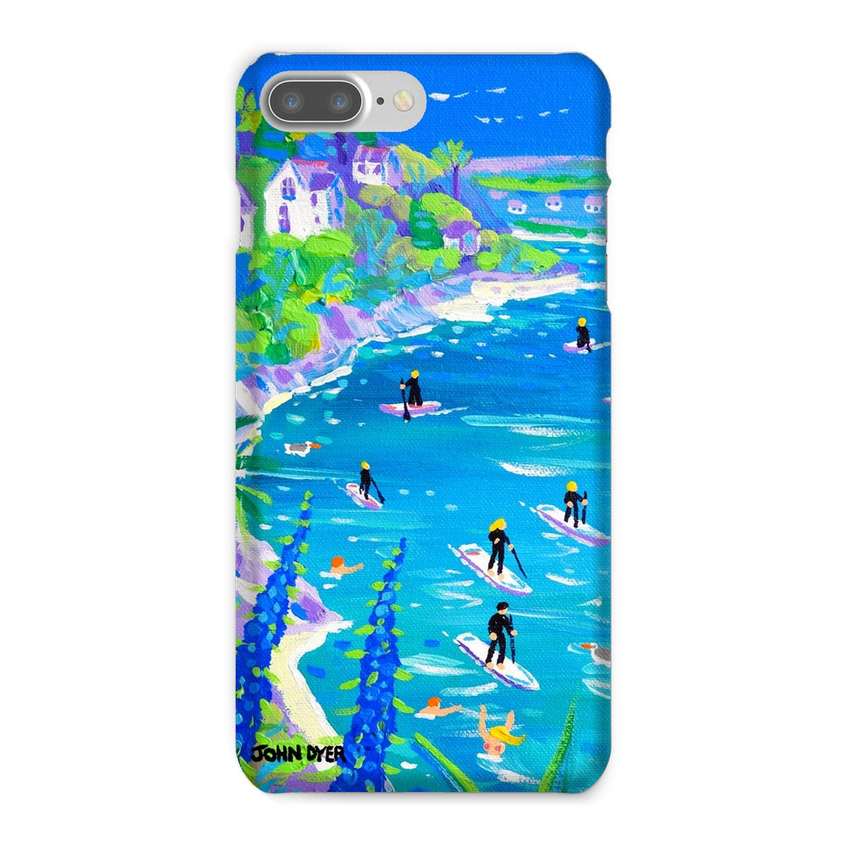 Snap Art Phone Case. SUP Paddleboarding, Gannel Estuary, Newquay. Artist John Dyer. Cornwall Art Gallery