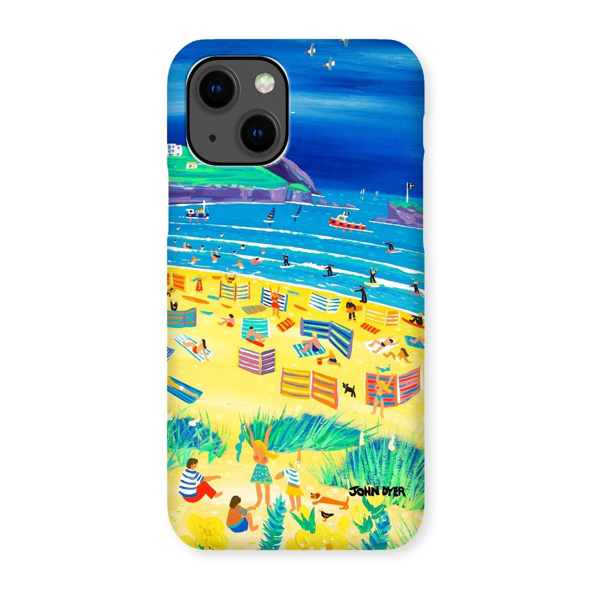Snap Art Phone Case. Perranporth Beach. Artist John Dyer. Cornwall Art Gallery John Dyer