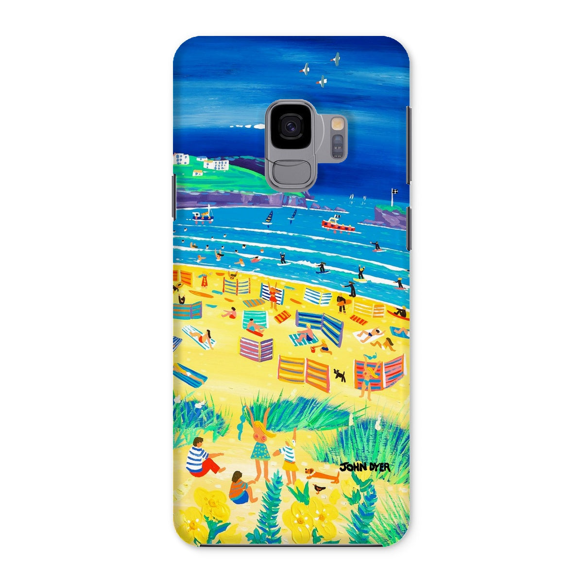 Snap Art Phone Case. Perranporth Beach. Artist John Dyer. Cornwall Art Gallery
