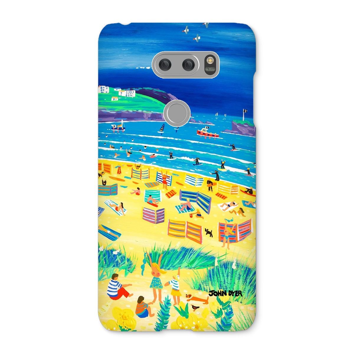 Snap Art Phone Case. Perranporth Beach. Artist John Dyer. Cornwall Art Gallery