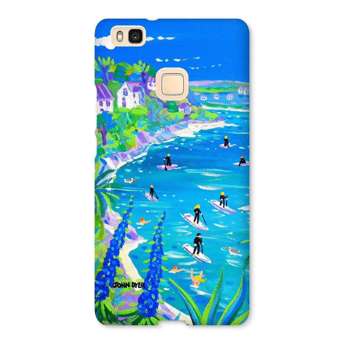 Snap Art Phone Case. SUP Paddleboarding, Gannel Estuary, Newquay. Artist John Dyer. Cornwall Art Gallery John Dyer