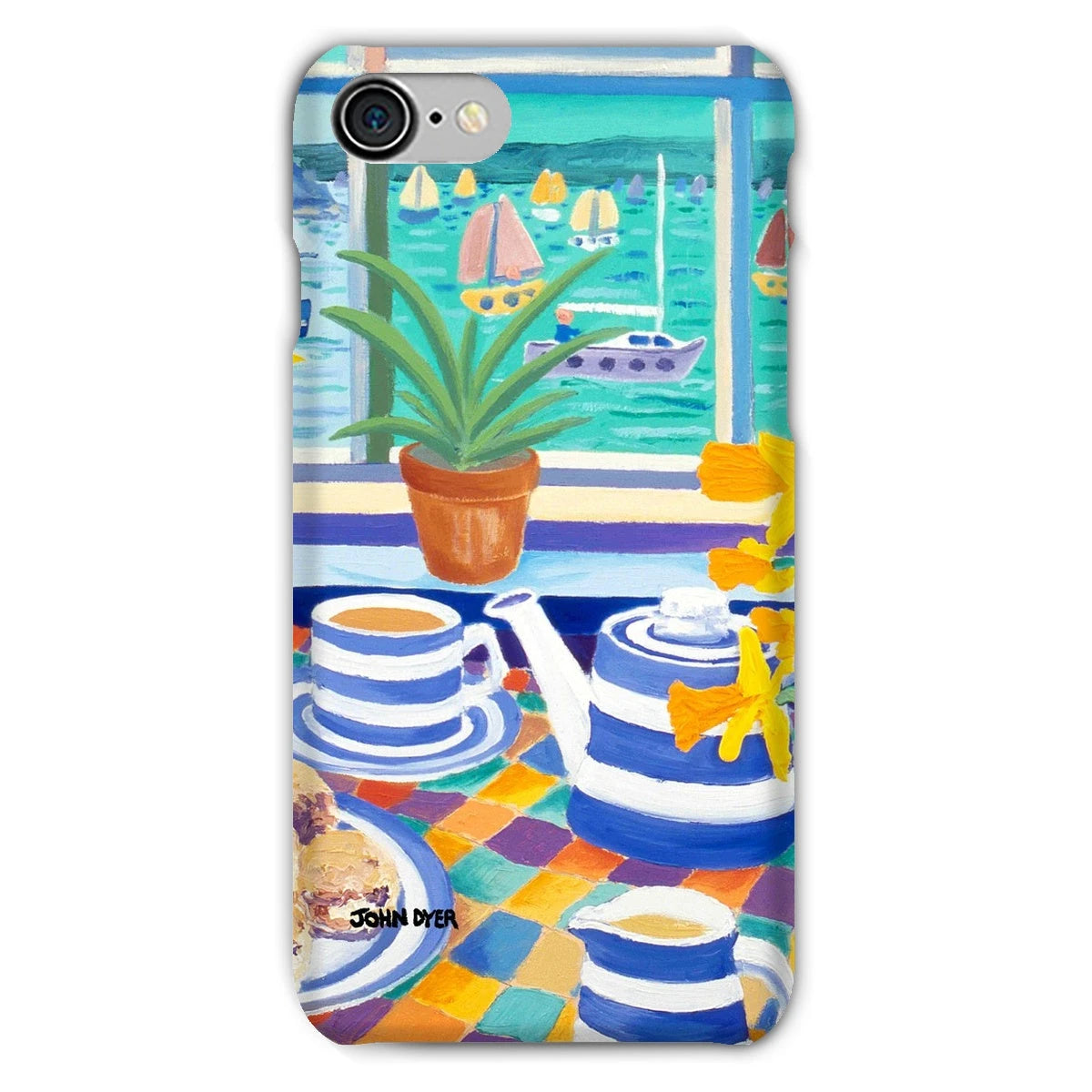 Snap Art Phone Case. Cornishware. Artist John Dyer. Cornwall Art Gallery John Dyer