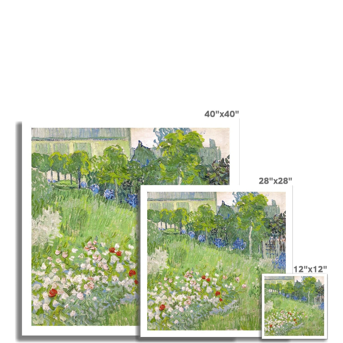 'Daubigny’s Garden' by Vincent Van Gogh. Open Edition Fine Art Print. Art Gallery Historic Art Vincent Van Gogh