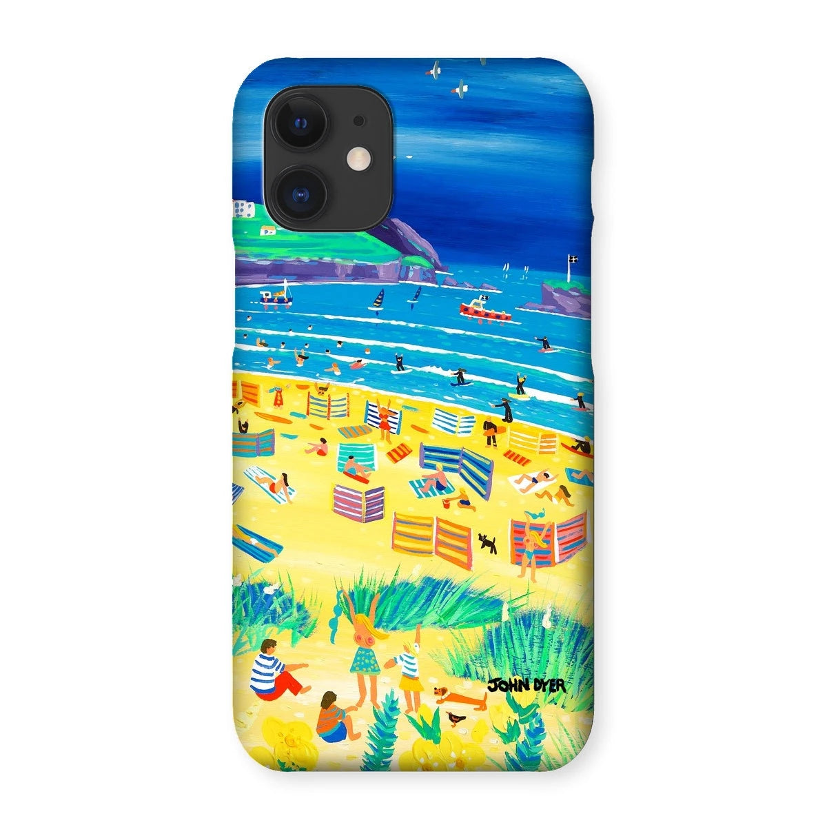Snap Art Phone Case. Perranporth Beach. Artist John Dyer. Cornwall Art Gallery John Dyer