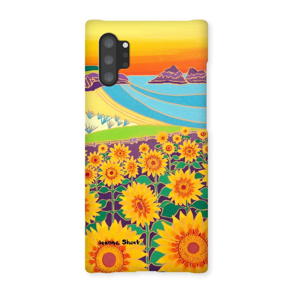 Snap Art Phone Case. Sunflowers, Holywell Bay. Artist Joanne Short. Cornwall Art Gallery Joanne Short