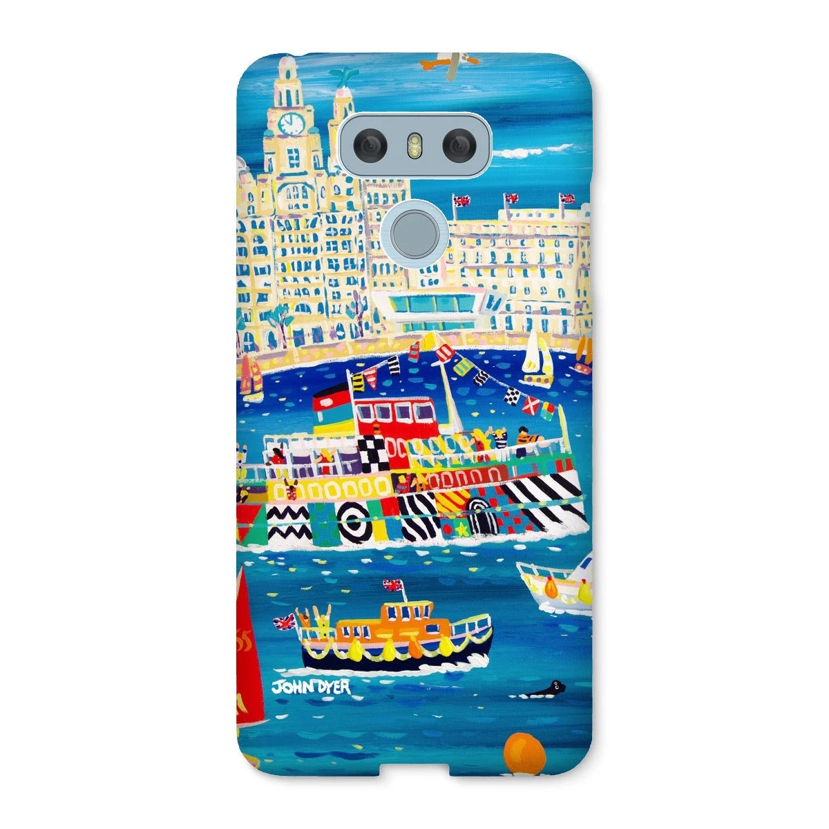 Snap Art Phone Case. Liverpool Mersey River Dazzle Ferry. Artist John Dyer. Cornwall Art Gallery John Dyer
