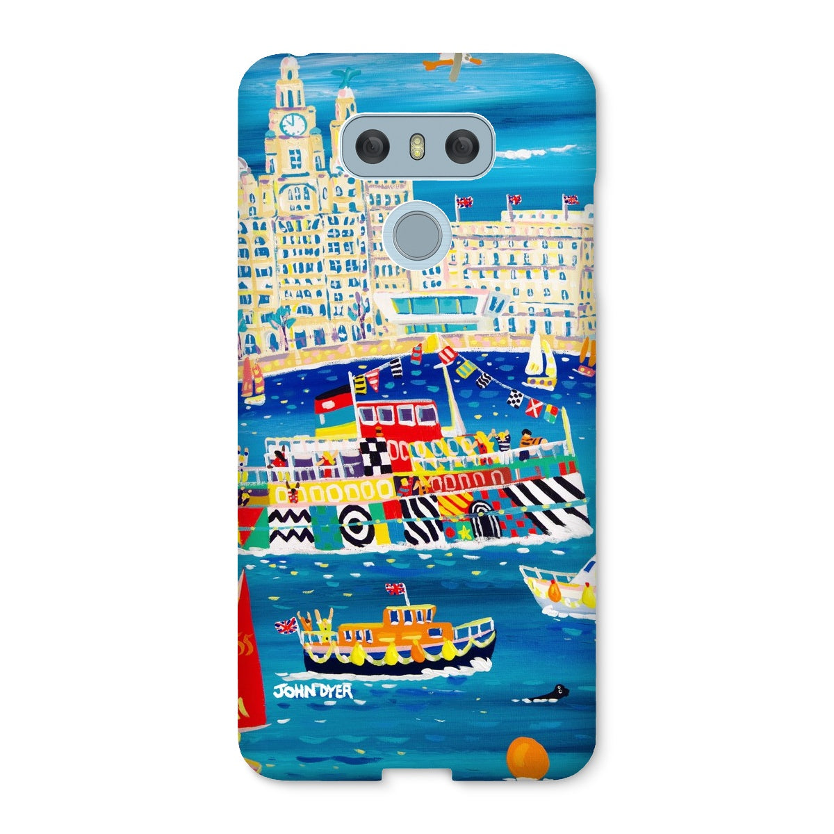 Snap Art Phone Case. Liverpool Mersey River Dazzle Ferry. Artist John Dyer. Cornwall Art Gallery