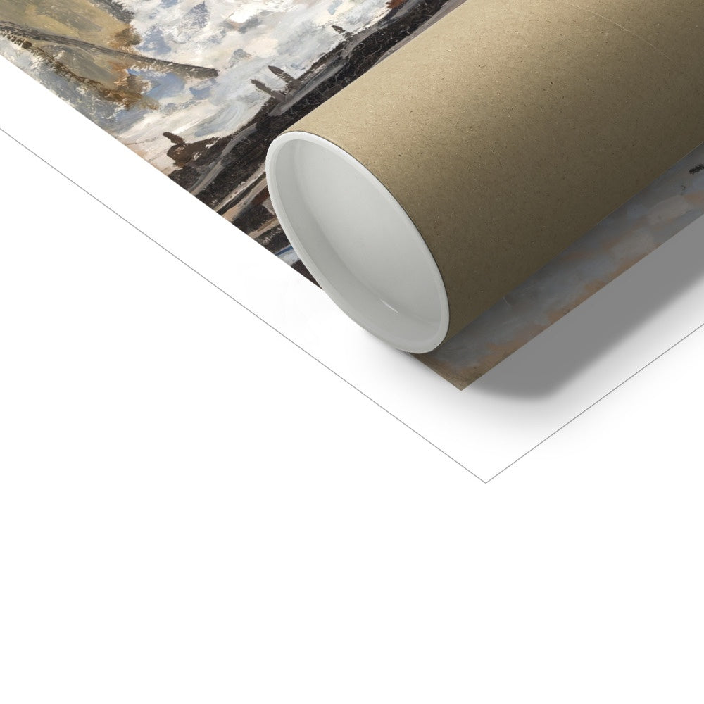 'The Beach at Sainte-Adresse' by Claude Monet. Open Edition Fine Art Print. Historic Art