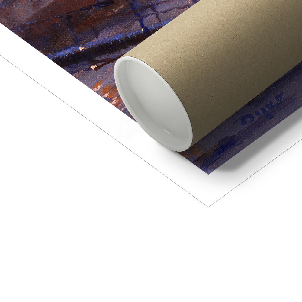 Ted Dyer Fine Art Print. Open Edition Cornish Art Print. 'Summer Evening, Falmouth Harbour'. Cornwall Art Gallery