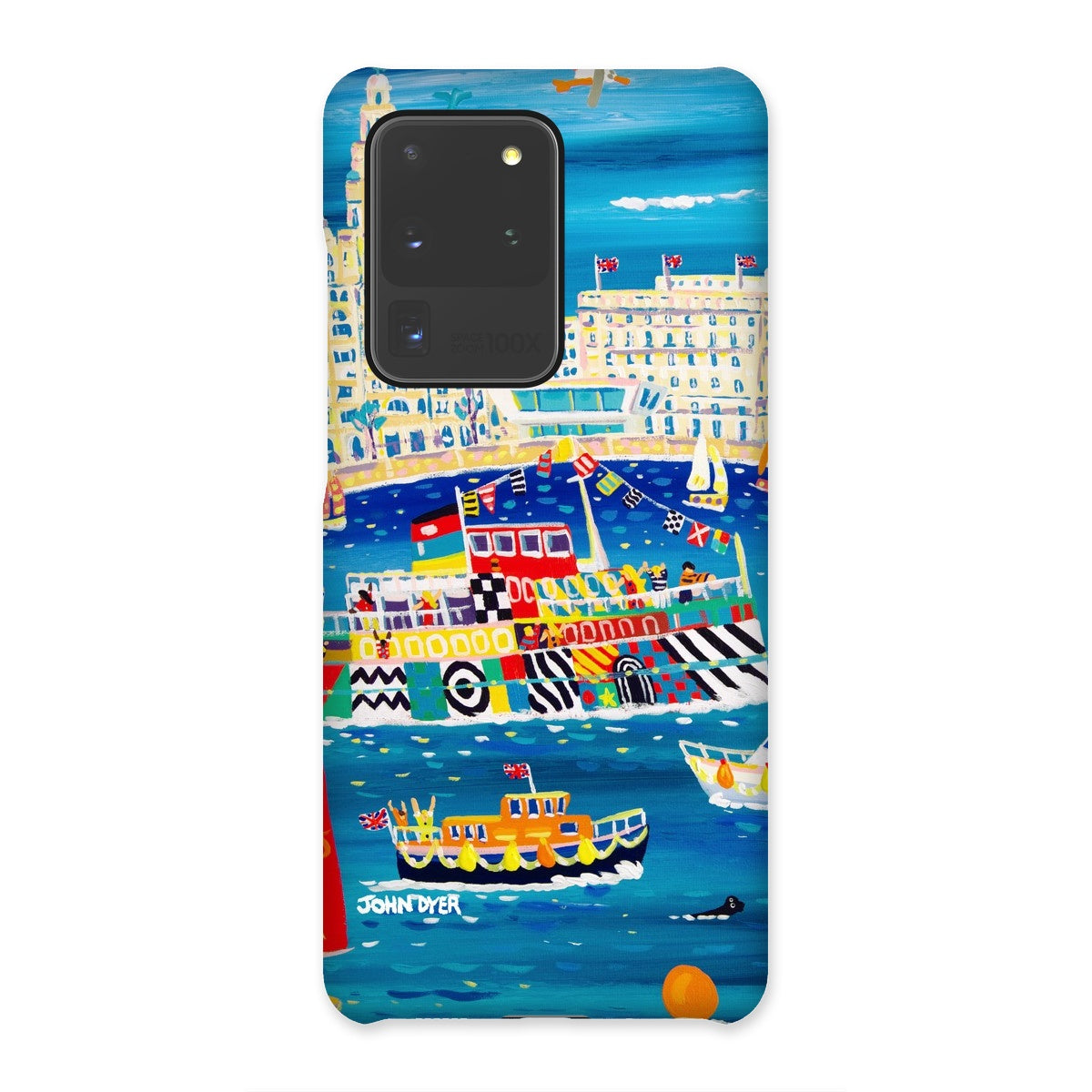 Snap Art Phone Case. Liverpool Mersey River Dazzle Ferry. Artist John Dyer. Cornwall Art Gallery John Dyer