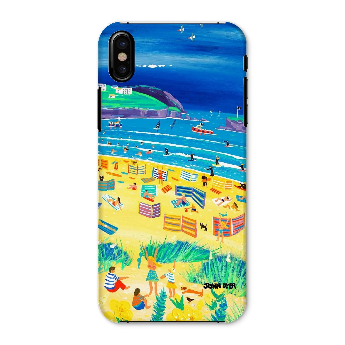 Snap Art Phone Case. Perranporth Beach. Artist John Dyer. Cornwall Art Gallery John Dyer