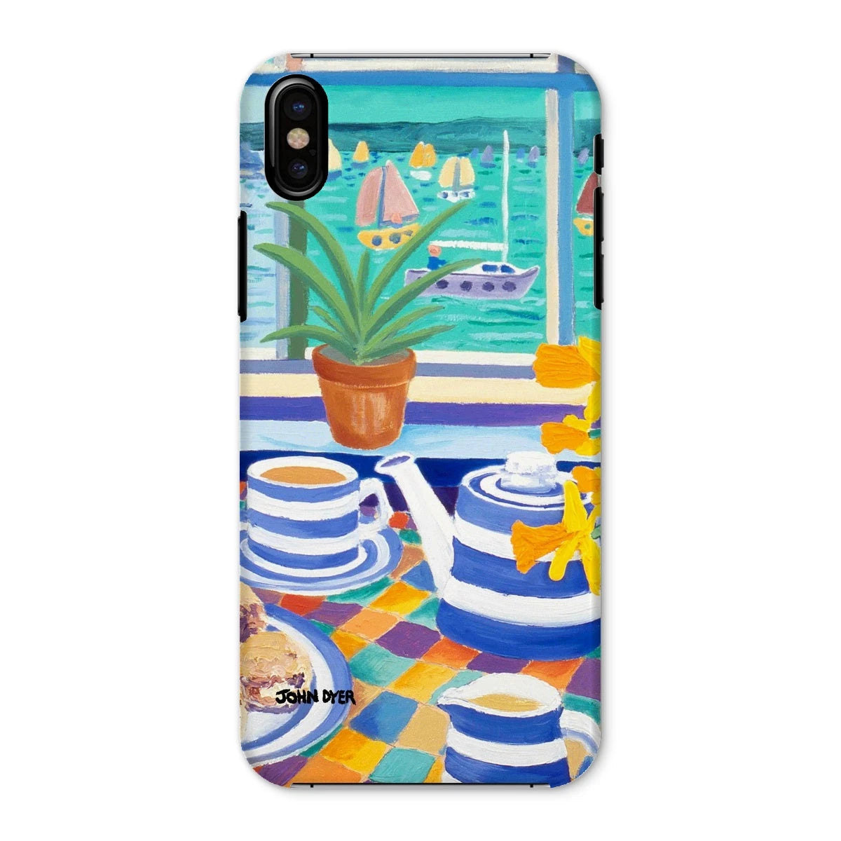 Snap Art Phone Case. Cornishware. Artist John Dyer. Cornwall Art Gallery John Dyer