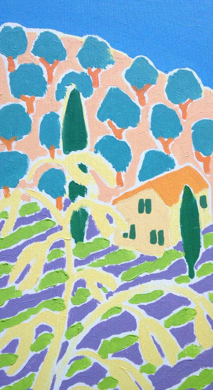 Original Painting by Joanne Short. A Slice of Italy, Tuscany Joanne Short