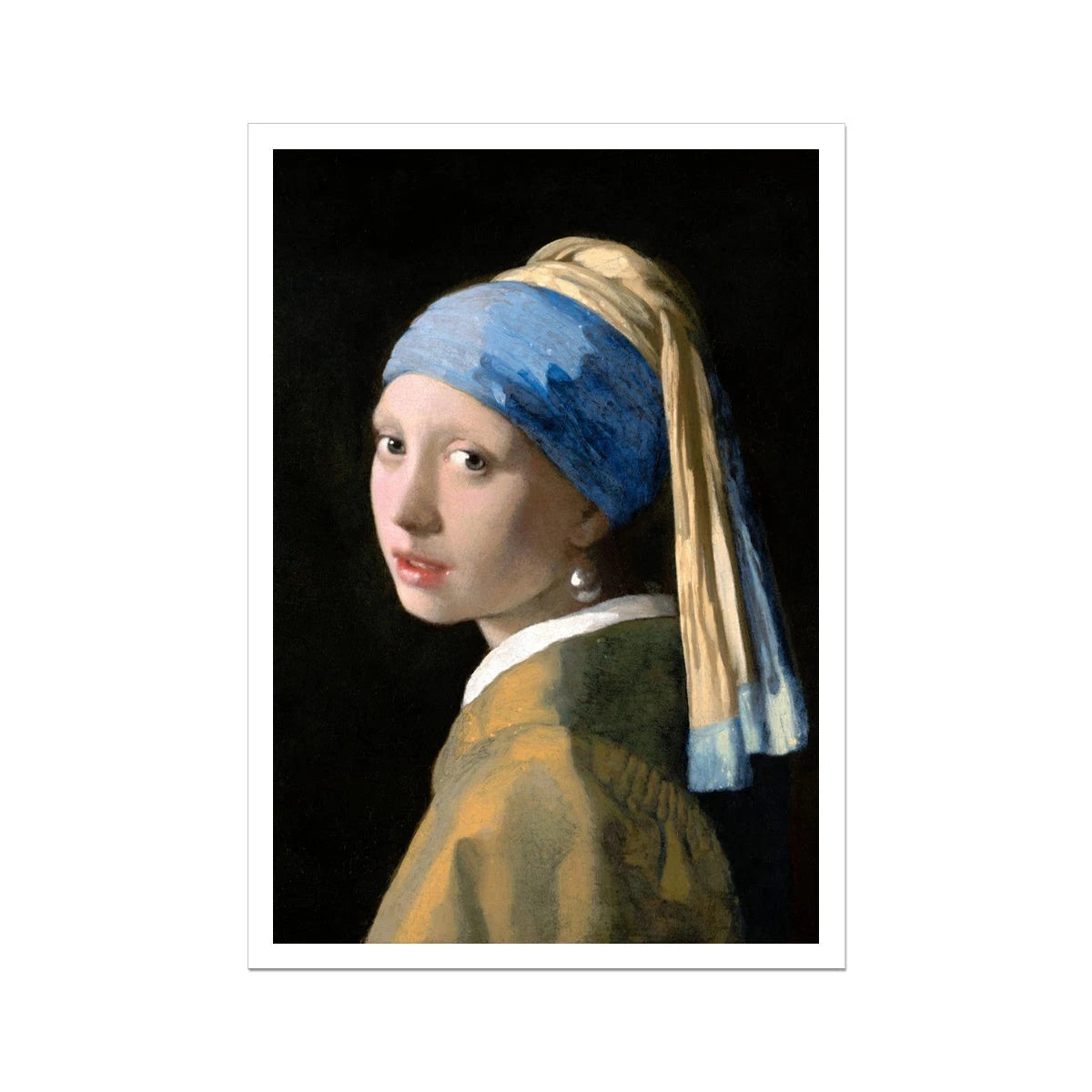 'Girl with a Pearl Earring', by Johannes Vermeer. Open Edition Fine Art Print. Art Gallery Historic Art Johannes Vermeer